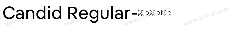 Candid Regular字体转换